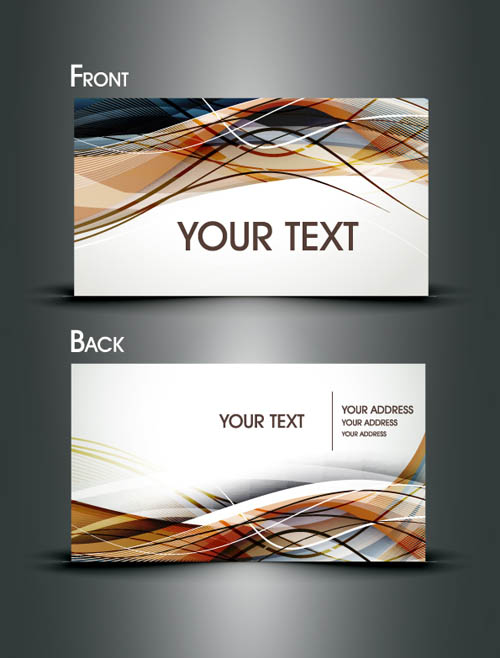 free vector Dynamic flow line business card template vector
